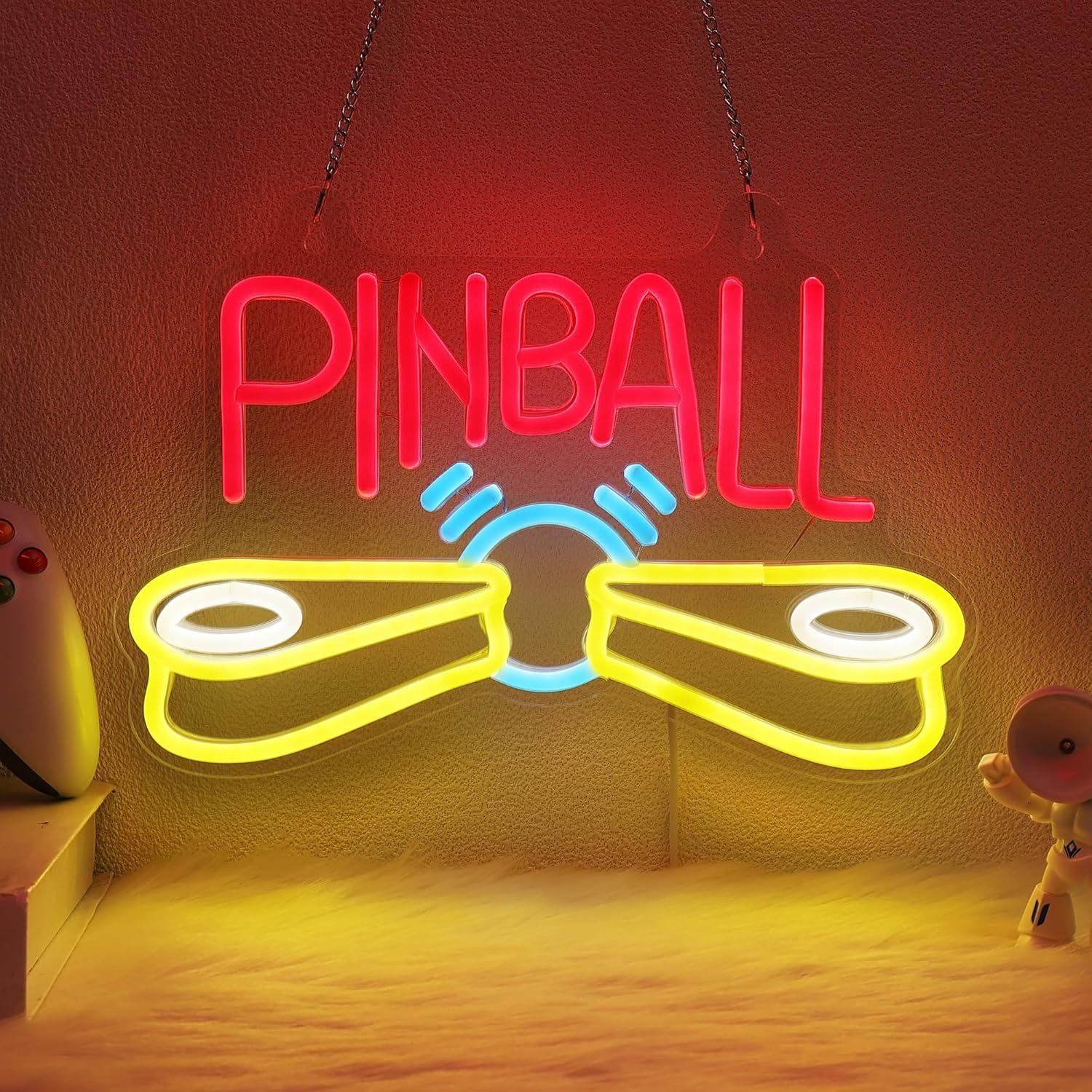 Arcade Games & Vending Llc Photos - Pinball Neon Sign Arcade USB Powered